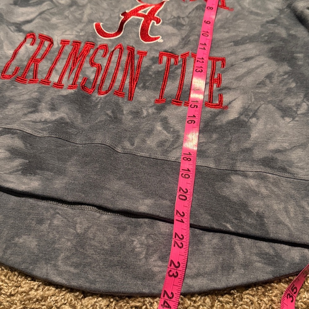 Alabama Crimson Tide Blue-Grey Tie-Dye Embroidered Hi-Lo Sweatshirt (M) - EUC! - Picture 5 of 9